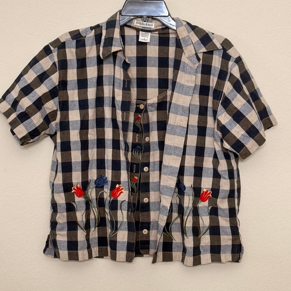 Vintage 90's Maggie & Max Double Layer Top - L